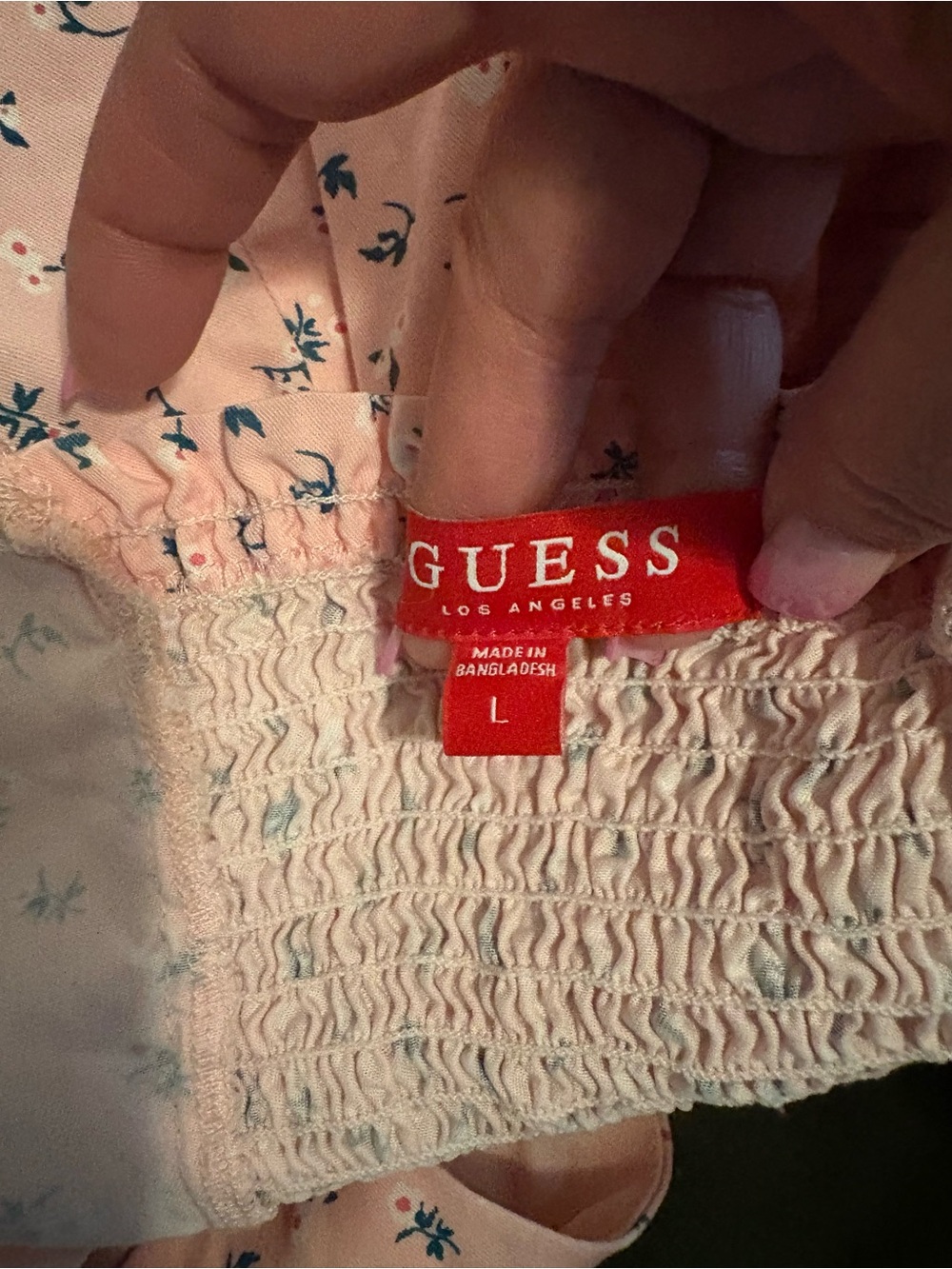 Guess Pink Floral Spaghetti Strap Romper - Picture 7 of 8